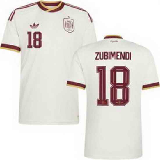 Youth 18 Spain Martin Zubimendi World Cup 2026 Away Replica Jersey   2